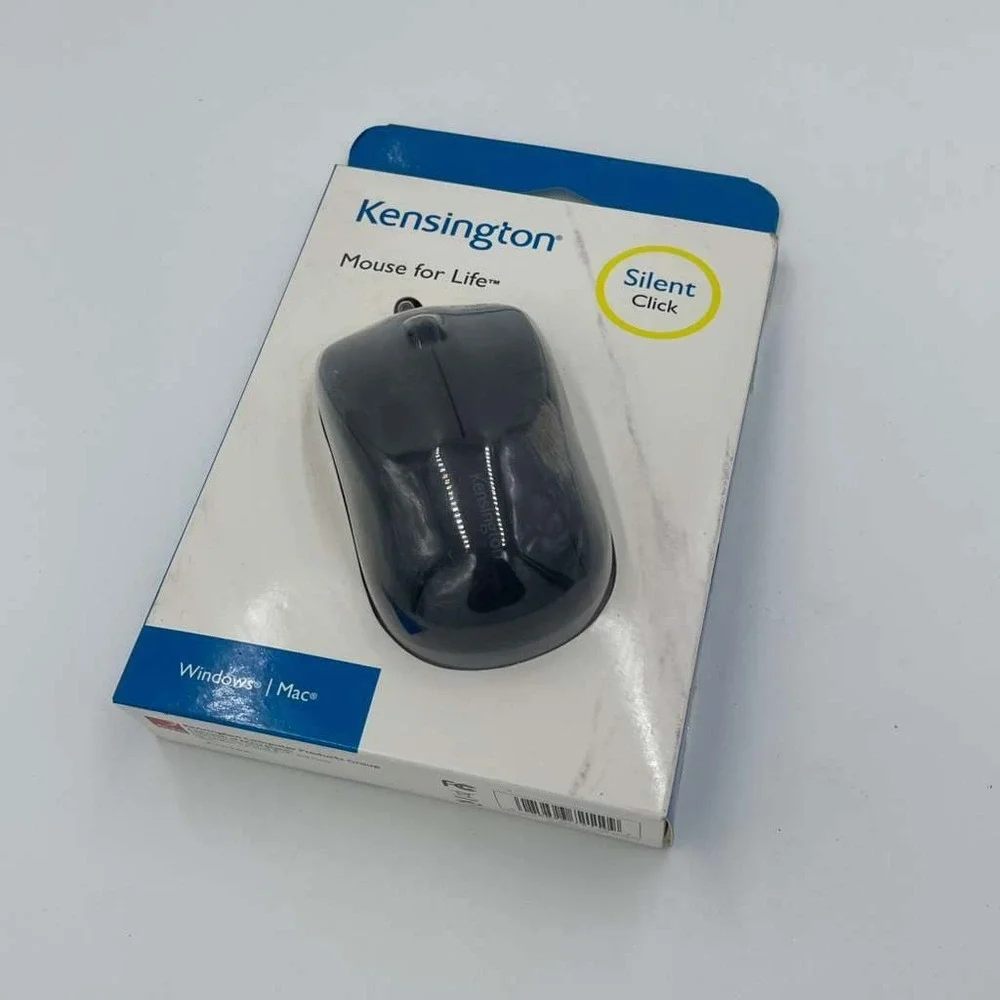 Kensington‎ Mouse for Life Wired Black Silent Click Ambidextrous Optical Sensor